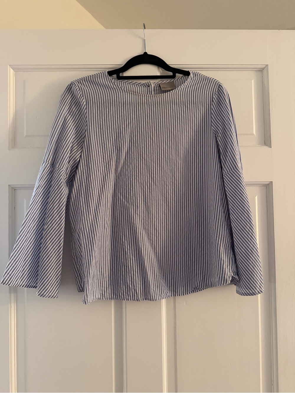 Vero Moda Blue and White Striped Long Sleeve Top